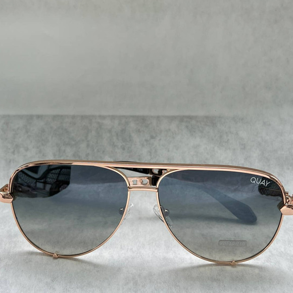 Quay Australia Polarized High Key Links Sunglasses Rose Green Fade main image 5